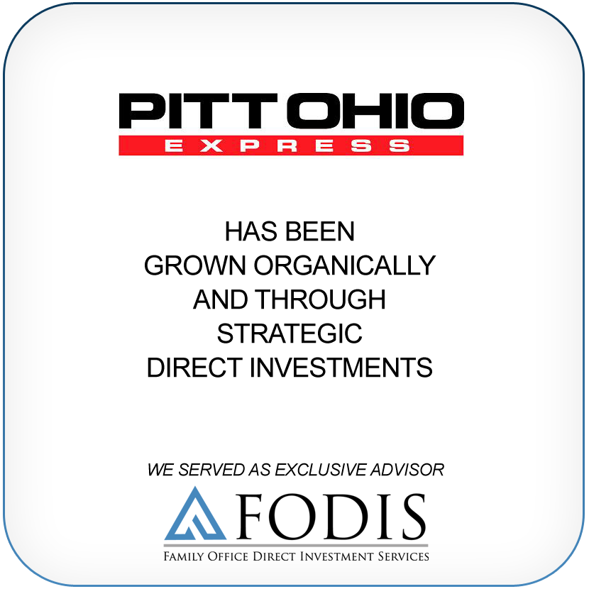Pitt Ohio Express has been grown organically and through strategic direct investments